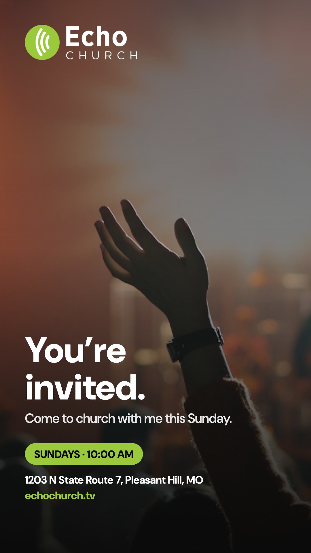 Echo Church invite graphic for stories